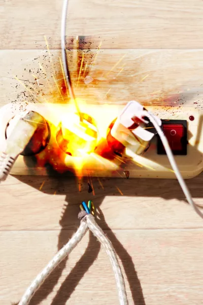 Polnjenje različnih naprav na domačih vtičnicah je lahko razlog za požar. 