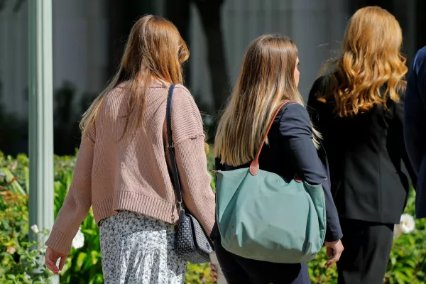 Plaintiff Kaley G.M. arrives to take the stand at a trial in a key test case accusing Meta and Google's YouTube of harming children's mental health through addictive social media platforms, in Los Angeles, California, U.S., February 25, 2026. REUTERS/Mike Blake