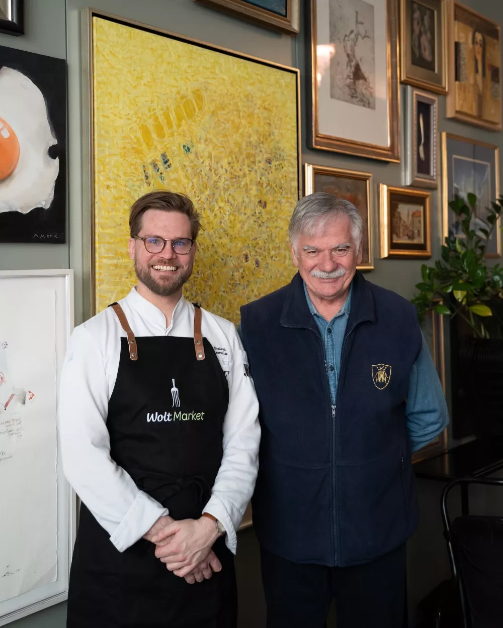 Dva poznavalca vrhunskega tenstanega krompirja: chef Tomaž Bratož in podpredsednik dru&scaron;tva Stanislav Menart. 