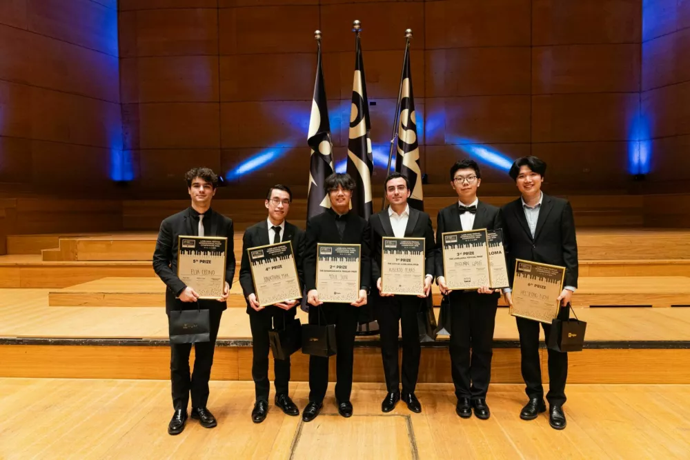 Finalisti mednarodnega klavirskega tekmovanja Festivala Ljubljana 2026 F arhiv Festivala Ljubljana