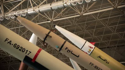 The missiles of IRGC includes Shahab-2,Shahab-3, Zahir, Persian gulf,Fateh-A,Fateh-F,Zolfaghar on display at IRGC aerospace fair in western Tehran. (Photo by Sobhan Farajvan / Pacific Press/Sipa USA)No Use Germany.