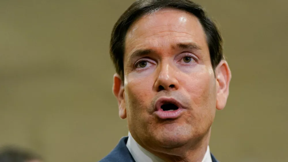 U.S. Secretary of State Marco Rubio speaks to reporters, on the day of classified briefings for the full U.S. Senate and House of Representatives on the situation in Iran, on Capitol Hill in Washington, D.C., U.S., March 3, 2026. REUTERS/Elizabeth Frantz