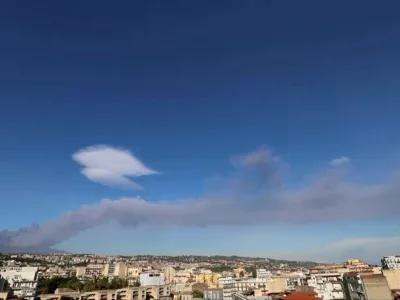 Italy's Mount Etna spews the ash and smoke in Sicily, Italy December 24, 2018. in this still image from a video obtained by Reuters TV on December 24, 2018. REUTERS TV ATTENTION EDITORS - THIS IMAGE WAS PROVIDED BY A THIRD PARTY.  NO RESALES. NO ARCHIVES.