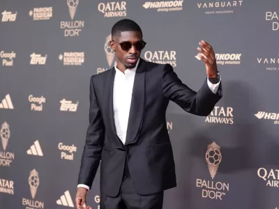 22 September 2025, France, Paris: French footballer Ousmane Dembele arrives at the Ballon d'Or awards ceremony 2025, at the Theatre du Chatelet in Paris. Photo: Adam Davy/PA Wire/dpa