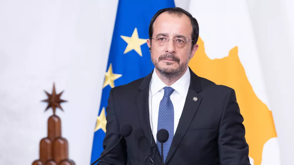 President of the Republic of Cyprus Nikos Christodoulidis at Palazzo Chigi in Rome (Photo by Matteo Nardone / ipa-agency.net/IPA/Sipa USA)No Use United Kingdom. No Use Italy. No Use Vatican City.