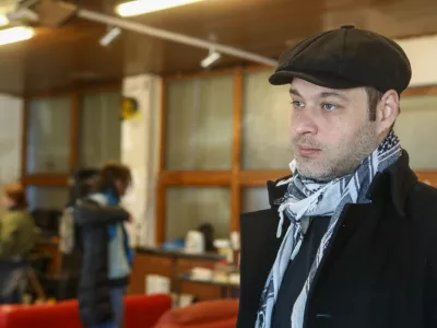 Miha Kordi&scaron;, Mi, Socialisti25.2.2026 - PLAC - Participativna Ljubljanska Avtonomna Cona - Tiskovna konferencaFoto: Luka Cjuha