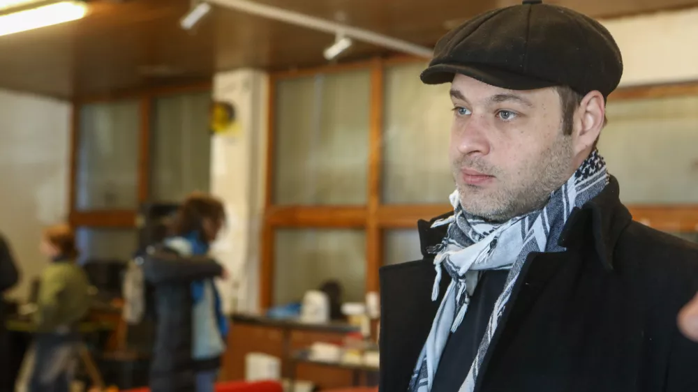 Miha Kordi&scaron;, Mi, Socialisti25.2.2026 - PLAC - Participativna Ljubljanska Avtonomna Cona - Tiskovna konferencaFoto: Luka Cjuha