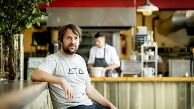 Danish chef Rene Redzepi, co-owner of the restaurant Noma in Copenhagen, Denmark, poses for a photograph prior to a premiere of "Ants on a Shrimp" in Amsterdam, on September 1, 2016. The documentary is about the chef-cook who along with his team enters the biggest culinary experiment in his life.,Image: 298534230, License: Rights-managed, Restrictions: Netherlands OUT, Model Release: no