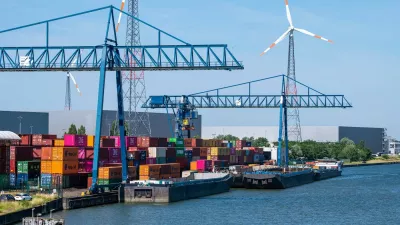 BCTN container terminal and inland harbour in Meerhout, Antwerp Province, Belgium 20 June 2025,Image: 1014551120, License: Rights-managed, Restrictions: imago is entitled to issue a simple usage license at the time of provision. Personality and trademark rights as well as copyright laws regarding art-works shown must be observed. Commercial use at your own risk., Model Release: no