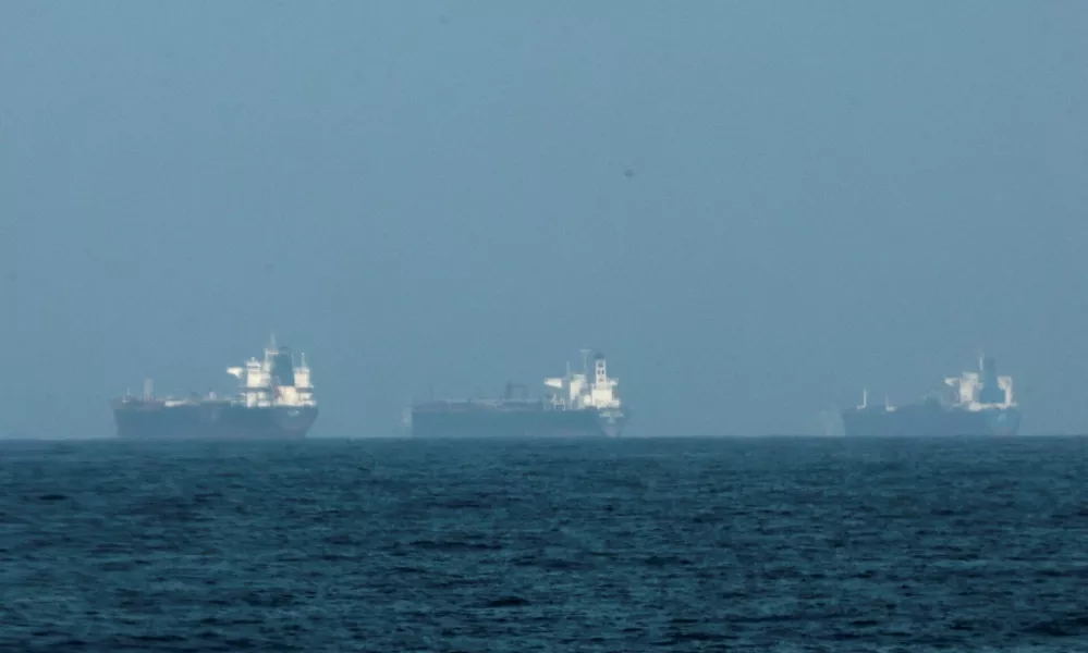 FILE PHOTO: Tankers are seen off the coast of the Fujairah, as Iran vows to close the Strait of Hormuz, amid the U.S.-Israel conflict with Iran, in Fujairah, United Arab Emirates, March 3, 2026. REUTERS/Amr Alfiky/File Photo