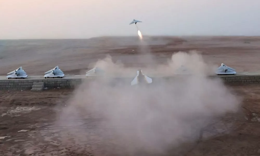 December 5, 2025, Strait Of Hormuz, Persian Gulf, Iran: An Islamic Revolutionary Guard Corps (IRGC) missile launches during a military drill off Iran&acirc;&euro;&trade;s southern coast. The IRGC Navy has launched a two-day exercise spanning the Persian Gulf, the Strait of Hormuz, and the Sea of Oman, showcasing its operational capabilities, including newly deployed domestically produced air-defense systems as well as missile and drone units. (Credit Image: &copy; Sepahnews via ZUMA Press Wire)