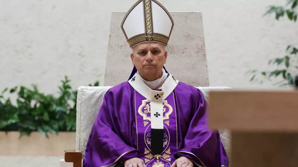 Pope Leo celebrates Mass at the Parish of Saint Mary of the Presentation in Rome, Italy, March 8, 2026. REUTERS/Ciro De Luca