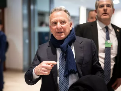 Steve Witkoff walks in the corridors during the 56th annual meeting of the World Economic Forum, WEF, in Davos, Switzerland, Tuesday, Jan. 20, 2026. (Gian Ehrenzeller/Keystone via AP)