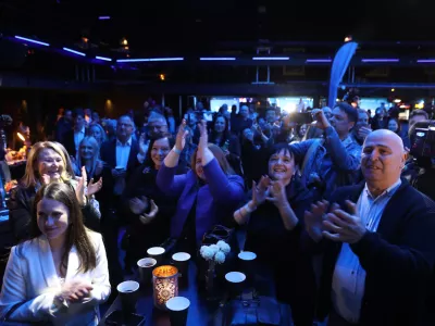 Gibanje Svoboda22.3.2026 - volitve v državni zbor 2026 - parlamentarne volitve 2026 - spremljanje izidov volitrvFoto: Luka Cjuha