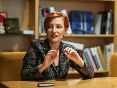 - 20.02.2026. - Asta Vrečko, ministrica za kulturo in sokoordinatorka stranke Levica.//FOTO: Bojan Velikonja