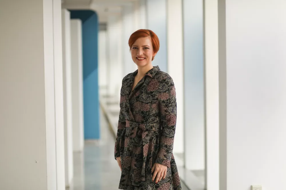 - 20.02.2026. - Asta Vrečko, ministrica za kulturo in sokoordinatorka stranke Levica.//FOTO: Bojan Velikonja