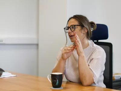 Romana Kolar, ravnateljica25.09.2024 - Center IRIS - Center za izobraževanje, rehabilitacijo, inkluzijo in svetovanje za slepe in slabovidne Ljubljana.FOTO: Luka Cjuha