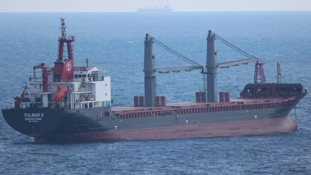 Barbados-flagged general cargo ship Fulmar S is pictured in the Black Sea, north of the Bosphorus Strait, in Istanbul, Turkey August 5, 2022. REUTERS/Yoruk Isik