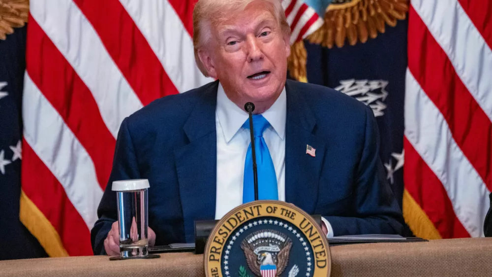 30 July 2025, US, Washington: US President Donald Trump speaks during the "Make Healthcare Technology Great" event at the White House. Photo: Andrew Leyden/ZUMA Press Wire/dpa