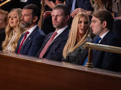 WASHINGTON, DC - FEBRUARY 24: President Trump's children are seen in the chambers of the U.S. House of Representatives ahead of President Trump's State of the Union address in Washington, DC on February 24, 2026. Nathan Posner / AnadoluNo Use USA No use UK No use Canada No use France No use Japan No use Italy No use Australia No use Spain No use Belgium No use Korea No use South Africa No use Hong Kong No use New Zealand No use Turkey