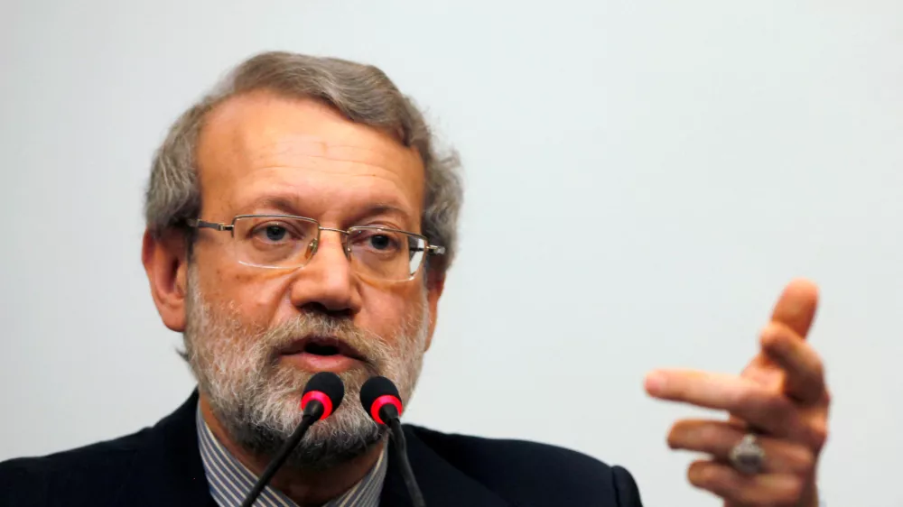 FILE PHOTO: Iran's parliament speaker Ali Larijani holds a news conference in Istanbul, Turkey January 22, 2015. REUTERS/Osman Orsal/File Photo