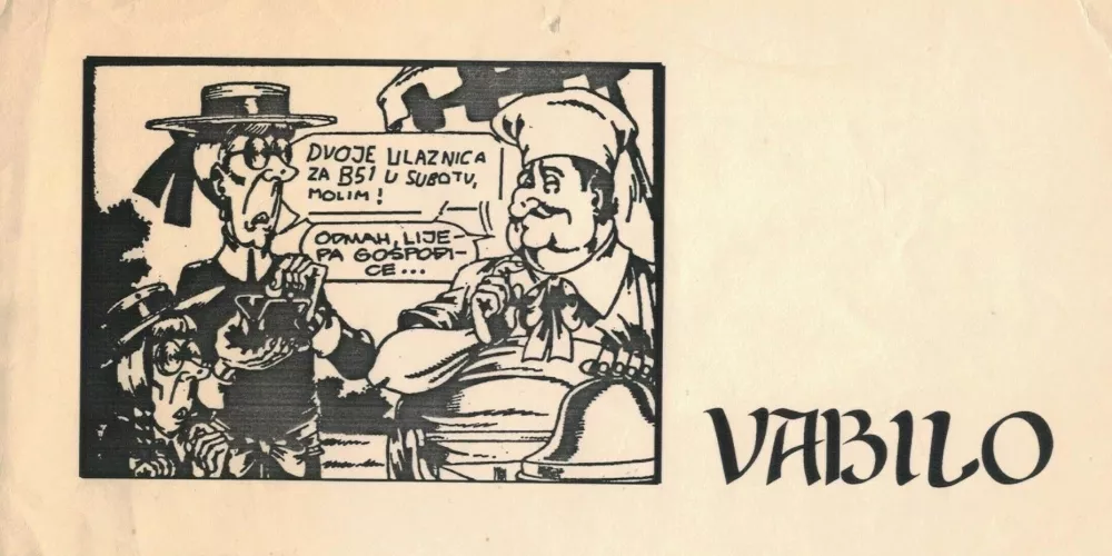 Plakat za zabavo v B 51. 