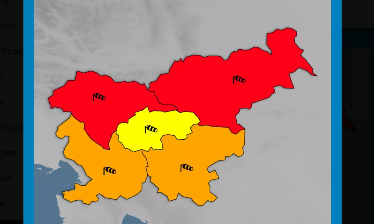 ‼️Močan veter bo pihal naslednjih 36 ur, Šestan poziva k previdnosti in samozaščiti.