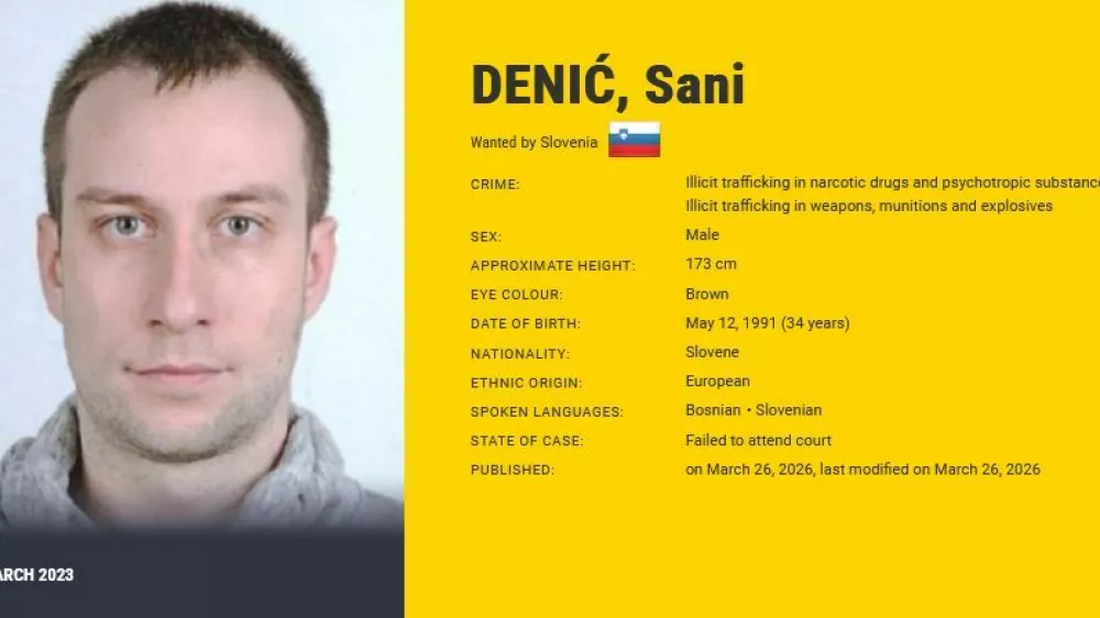 Sanija Denića so dali na Europolov seznam najbolj iskanih ubežnikov. 