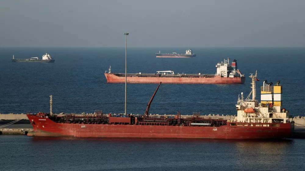 FILE PHOTO: Luojiashan tanker sits anchored in Muscat, as Iran vows to close the Strait of Hormuz, amid the U.S.-Israeli conflict with Iran, in Muscat, Oman, March 7, 2026. REUTERS/Benoit Tessier/File Photo