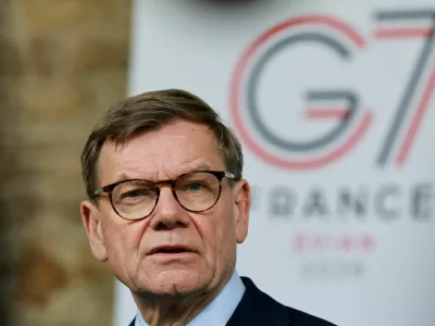 Germany's Foreign Minister Johann Wadephul speaks to the press on the second day of the G7 Foreign Ministers' Meeting at Vaux-de-Cernay Abbey in Cernay-la-Ville near Paris, France, March 27, 2026. REUTERS/Stephanie Lecocq