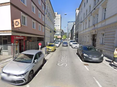 Slom&scaron;kova ulica s pogledom na križi&scaron;če s Kolodvorsko / Foto: Google Maps