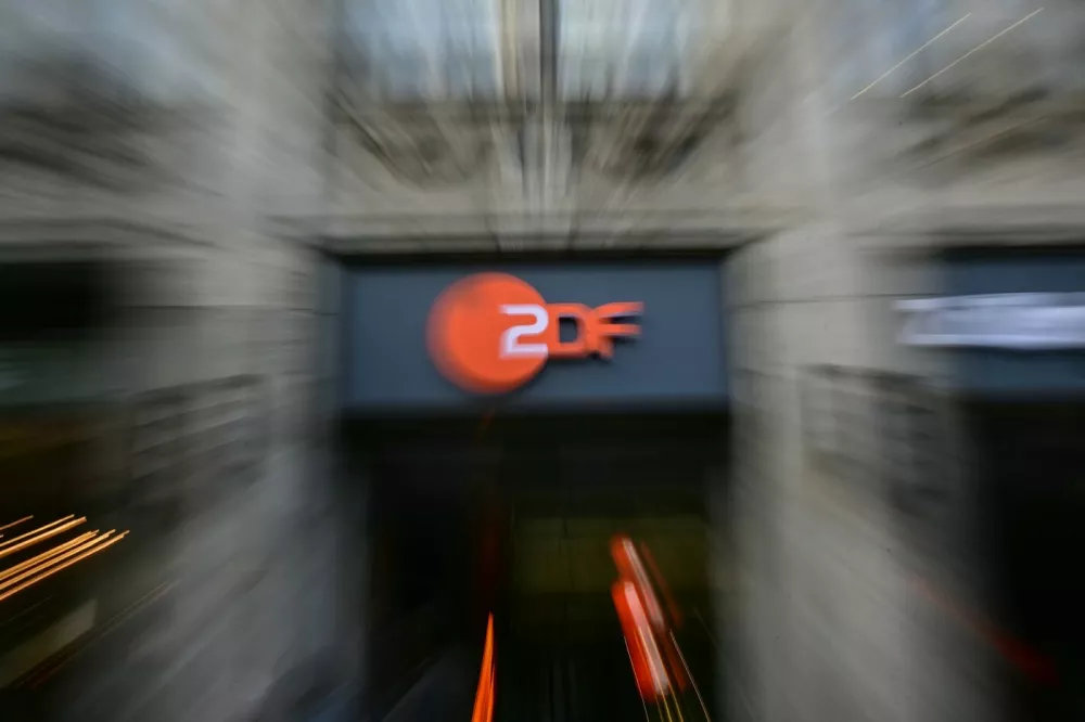 Picture taken made using the zoom effect on October 28, 2025 shows the building of German public broadcaster ZDF in Berlin. German public broadcaster ZDF faced criticism after it emerged that a production company technician it had been working with in Gaza was a Hamas member.,Image: 1048765264, License: Rights-managed, Restrictions:, Model Release: no