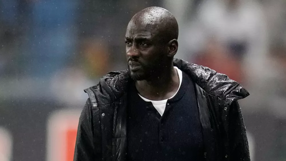 FILE - Ghana's head coach Otto Addo gestures during the international friendly soccer match between Brazil and Ghana in Le Havre, western France, on Sept. 23, 2022. (AP Photo/Christophe Ena, File)