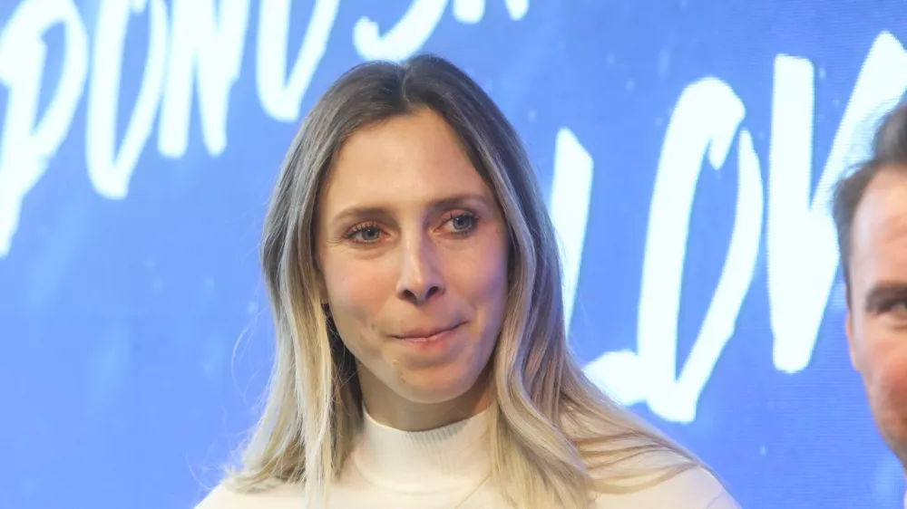  - Reprezentanca Alpske discipline,- Ana Bucik Jogan,- 27.01.2026. - Novinarska konferenca Olimpijskega komiteja Slovenije z uradno predstavitvijo reprezentance za nastop na olimpijskih igrah 2026 v Italiji.//FOTO: Bojan Velikonja