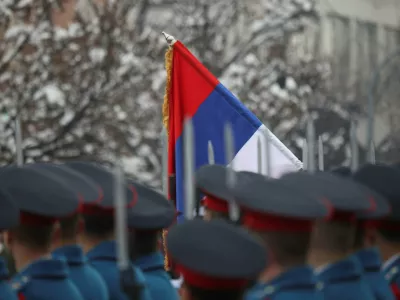 Members of the Bosnian Serb Police Force march as they celebrate the autonomous region's statehood day with a parade of special forces and armoured vehicles in Banja Luka, Bosnia and Herzegovina, January 9, 2026. REUTERS/Amel Emric