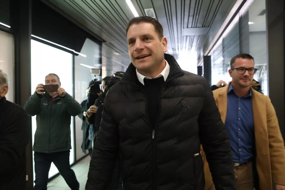 1.4.2026 Predsednik Gibanja Svoboda Robert Golob se bo vnovič sestal s predstavniki list oz. strank, ki so bile na volitvah izvoljene v parlament, foto luka cjuha