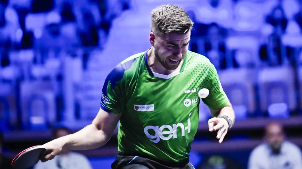 22.06.2025 - polfinale: Darko Jorgić VS Felix Lebrun, domači namiznoteni&scaron;ki turnir WTT Star Contender v Ljubljani FOTO: Nik Erik Neubauer