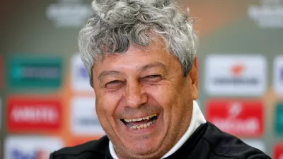 FILE PHOTO: Soccer Football - Shakhtar Donetsk news conference - Europa League - Arena Lviv, Lviv, Ukraine - 13/04/16. Shakhtar Donetsk's coach Mircea Lucescu attends a news conference prior to their UEFA Europa League match against Braga. REUTERS/Gleb Garanich Action Images via Reuters/File Photo