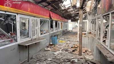 A street market hit by a Russian drone strike, amid Russia's attack on Ukraine, in Nikopol, Ukraine, April 4, 2026. General Prosecutor's Office/Handout via REUTERS THIS IMAGE HAS BEEN SUPPLIED BY A THIRD PARTY. MANDATORY CREDIT. NO RESALES. NO ARCHIVES