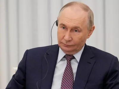 Russian President Vladimir Putin attends a meeting with Egyptian Foreign Minister Badr Abdelatty at the Senate Palace of the Kremlin in Moscow, Russia April 2, 2026. Alexander Zemlianichenko/Pool via REUTERS