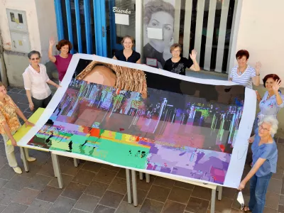 Več kot desetletje truda in 15 kilometrov niti: Koro&scaron;ice izvezle mega gobelin