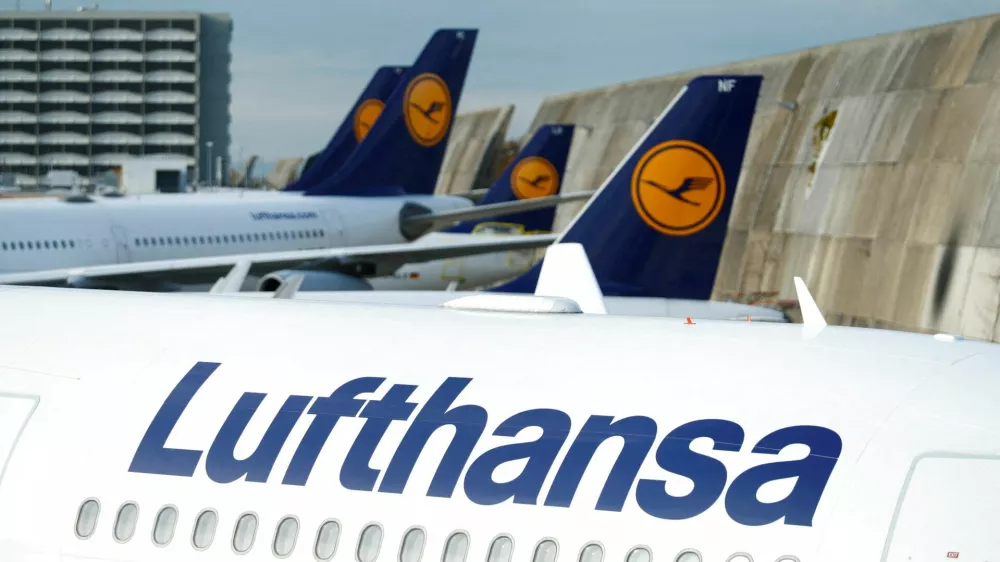FILE PHOTO: Lufthansa airplanes are seen parked on the tarmac during a strike of cabin crew union (UFO) at Frankfurt airport, Germany November 7, 2019. REUTERS/Ralph Orlowski/File Photo