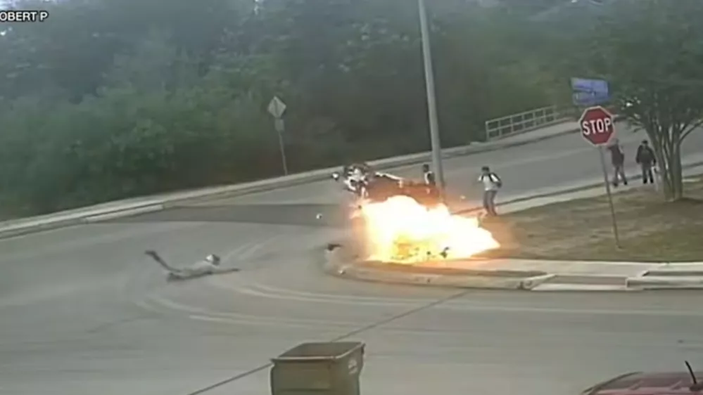 Trenutek eksplozije. / Foto: Zajem Zaslona