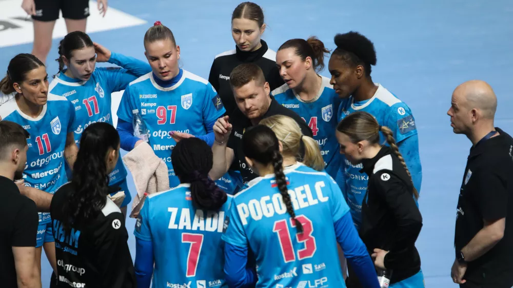 - Žiga Novak, trener,- 21.02.2026. - Rokomet, Liga prvakinj, Krim OTP group Mercator - Brest.//FOTO: Bojan Velikonja