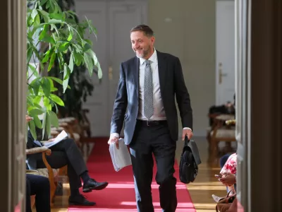 - Klemen Bo&scaron;tjančič, minister za finance,- 09.04.2026. - 197. redna seja vlade RS, ki je obenem zadnja v tej sestavi.//FOTO: Bojan Velikonja