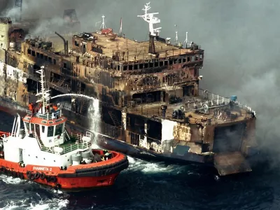 Posledice peklenske noči. Preživela je samo pe&scaron;čica potnikov. / Foto: Safety4sea