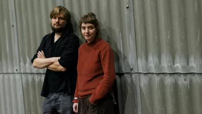 Žiga Divjak in Katarina Morano, avtorja predstave Anhovo v SNG Nova Gorica