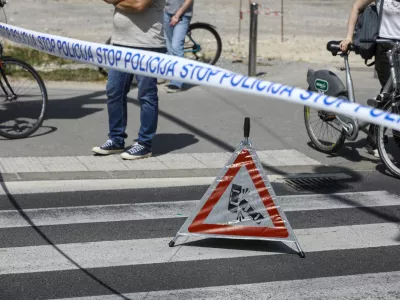 05.06.2025 - Simbolična fotografija Policija - prometna nesreča - policijski trakFoto: Luka Cjuha