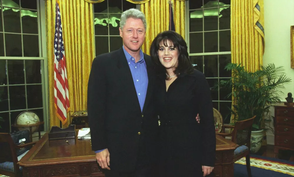 Bill Clinton in Monica Lewinsky 28. februarja 1997 