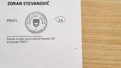 Ljubljana, DZ.Oznacena glasovnica s tajnega glasovanja o imenovanju Zorana Stevanovica za predsednika DZ.Foto: STA